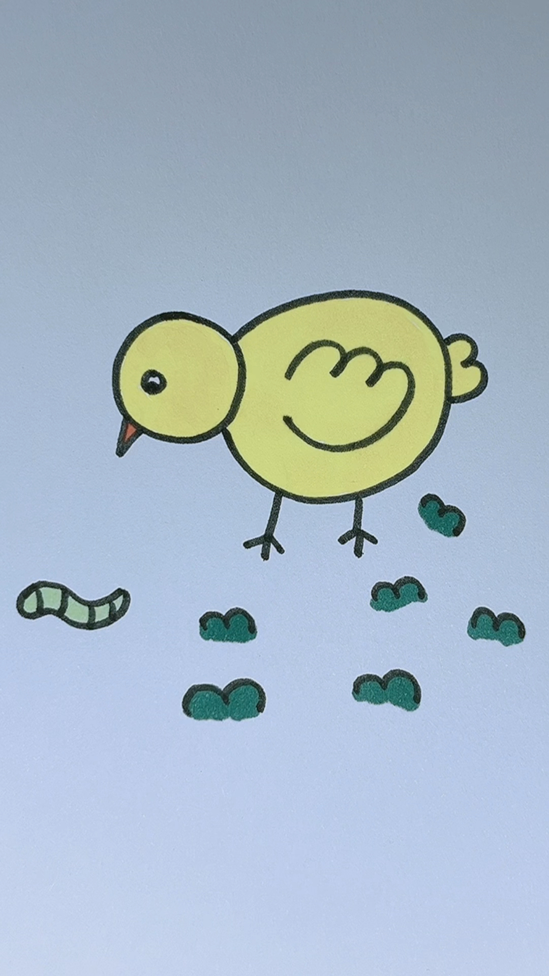 简笔画小鸡,太简单了