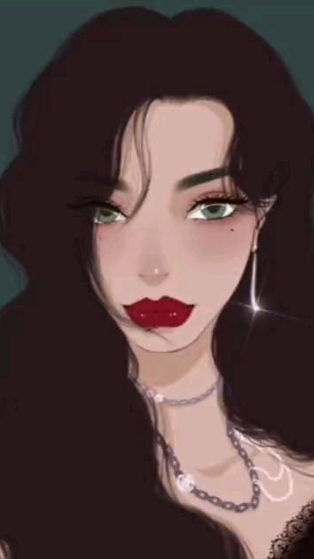 真人手绘女生头像定制