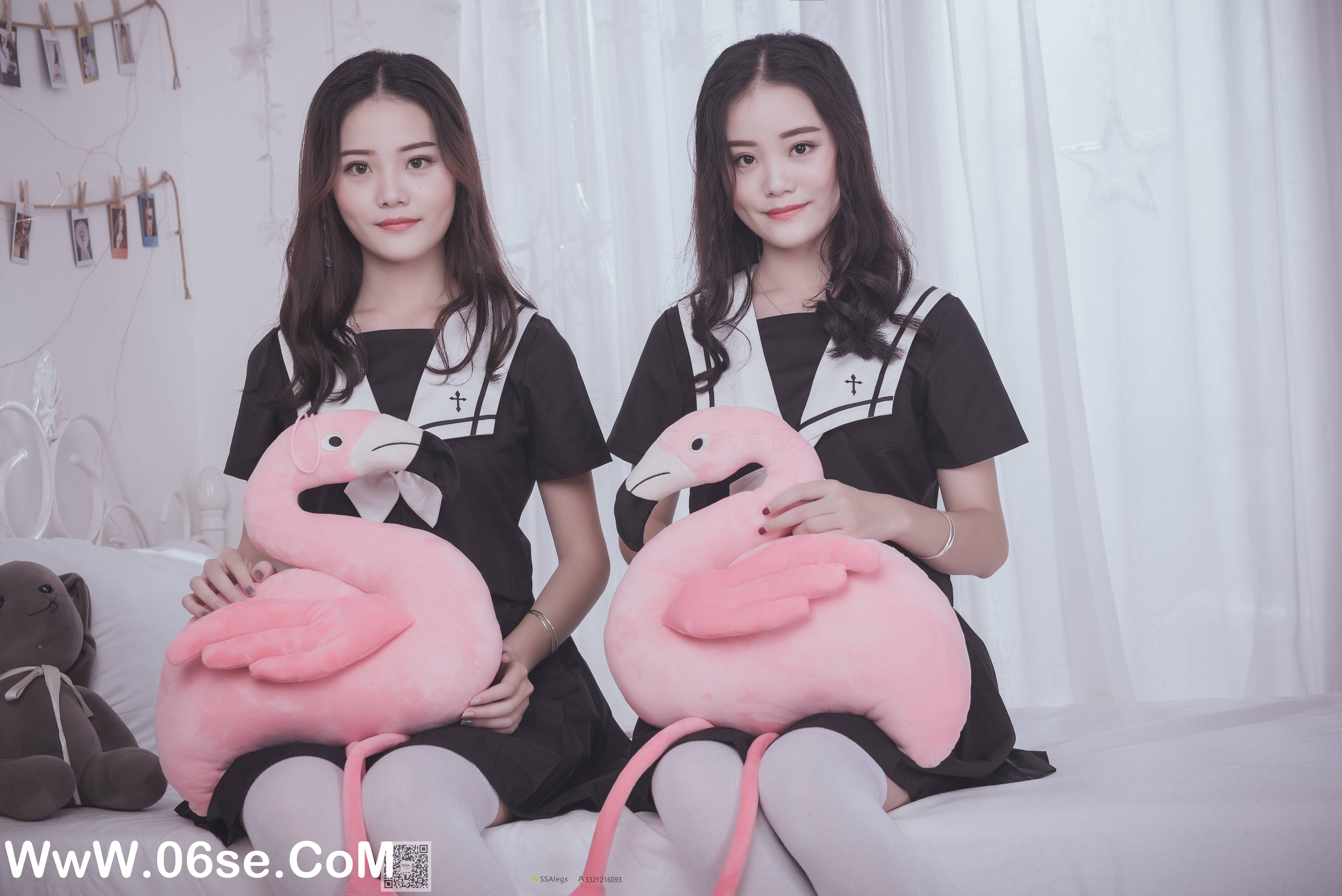 图片[9]-[SSA丝社] NO.028 青青姐妹 姐妹花的JK情[85P928M]-六色网