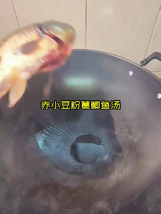祛湿护脾赤小豆粉葛鲫鱼汤:湿气重人群,调理脾胃佳