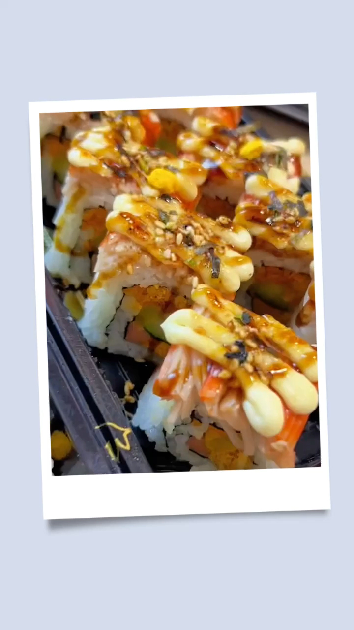 焦糖蟹棒寿司教程