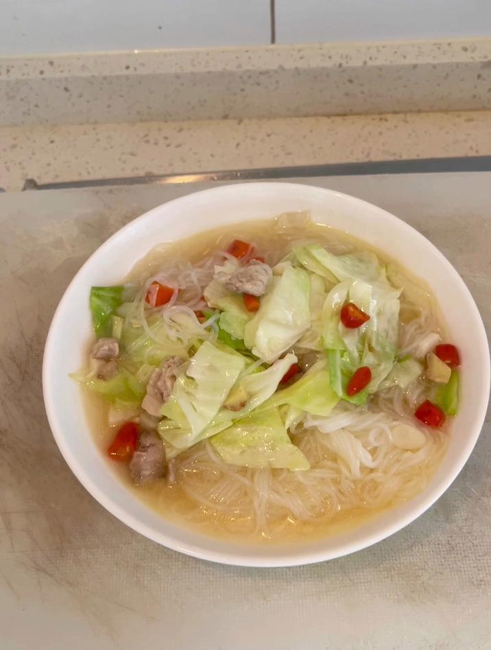 粉丝包菜的做法