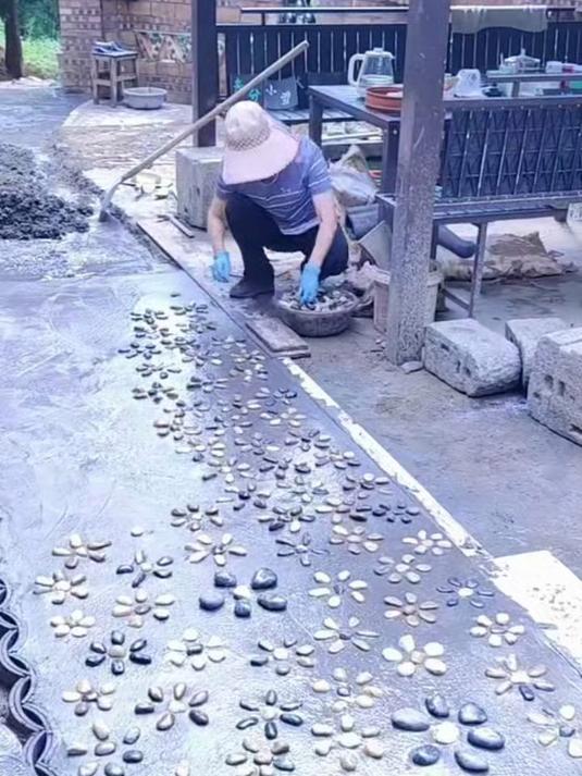 鹅卵石这样铺好看不