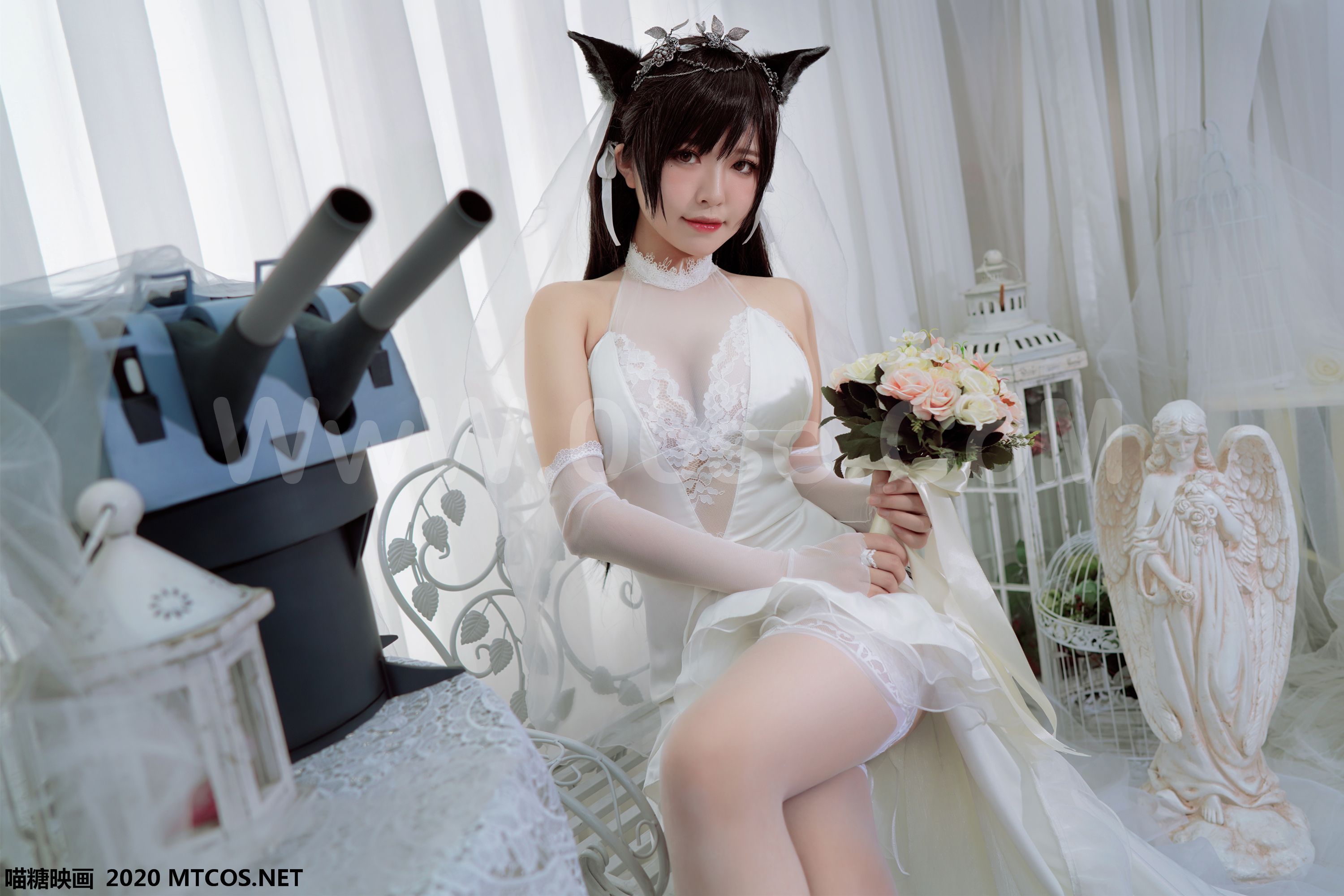 图片[22]-[MTCos] 喵糖映画 Vol.115 半半子 婚纱爱宕-六色网