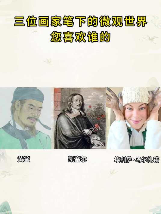 中国、佛兰德斯、意大利三位名家笔下的微观世界喜欢谁的?