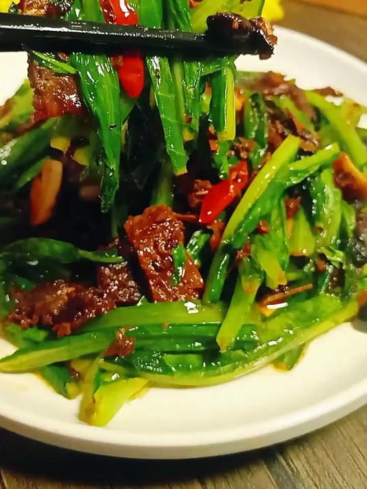 豆豉鲮鱼油麦菜 超简单 超下饭