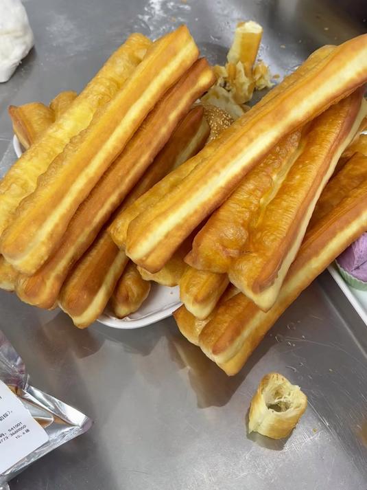 油条,米发糕,芝麻球