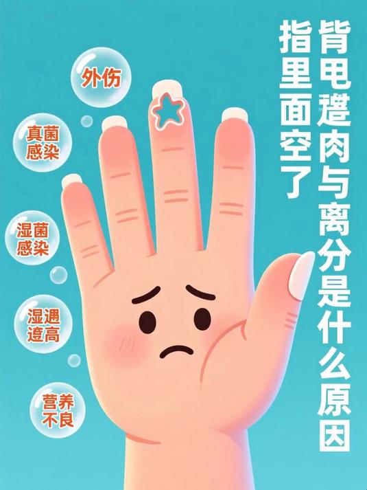 指甲里面空了与肉分离是什么原因