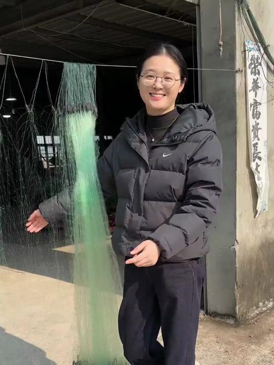 加重绳包坠绿丝三层沉网,鲫鱼鲤鱼草鱼一网打尽,结实耐用