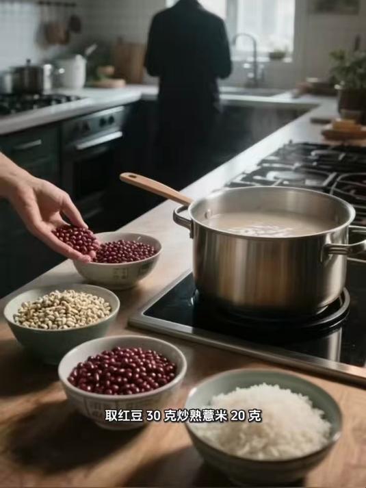 气虚多吃红豆薏米粥(薏米炒熟),补气祛湿