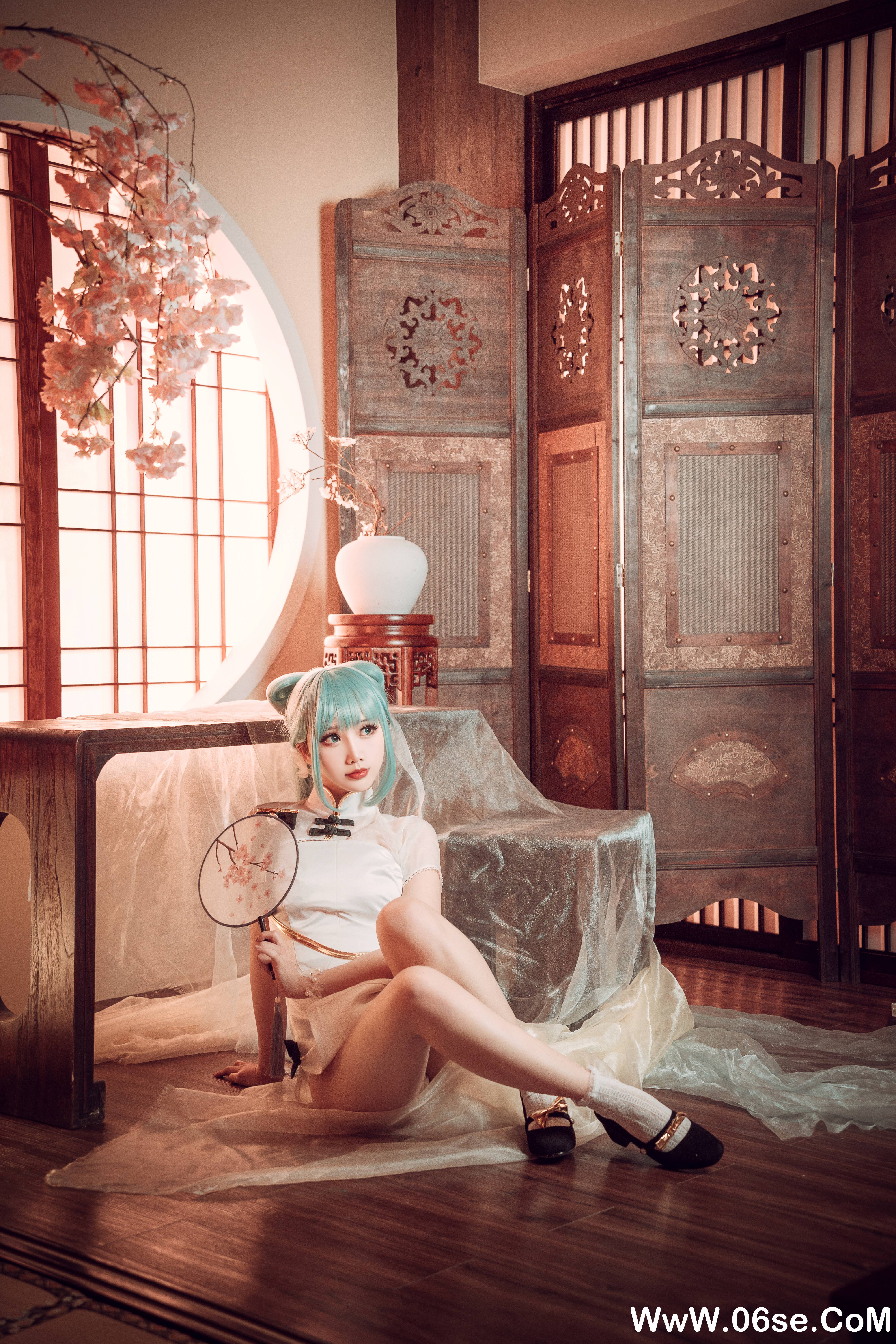 图片[27]-Coser面饼仙儿 NO.097– 初音旗袍[28P514M]-六色网