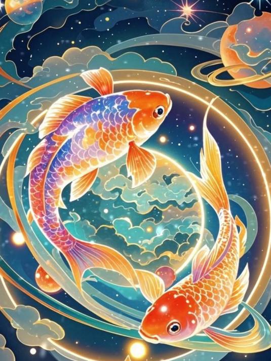 鱼戏莲叶间,见者好运!