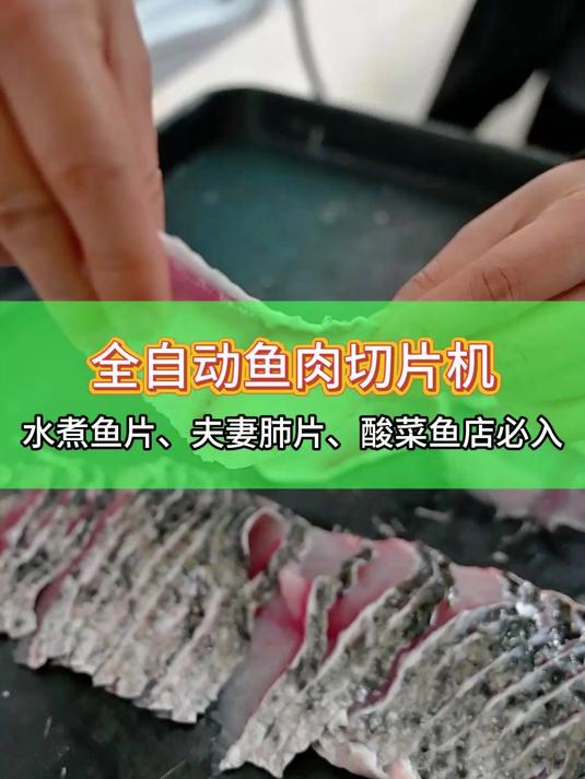 火锅店酸菜鱼店用这种全自动鱼片机,切片效果好安全不伤手