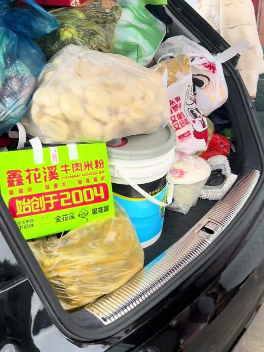 网友晒春节返程后备箱:瓜果蔬菜特产被塞得满满当当 “藏着的是父母的爱”