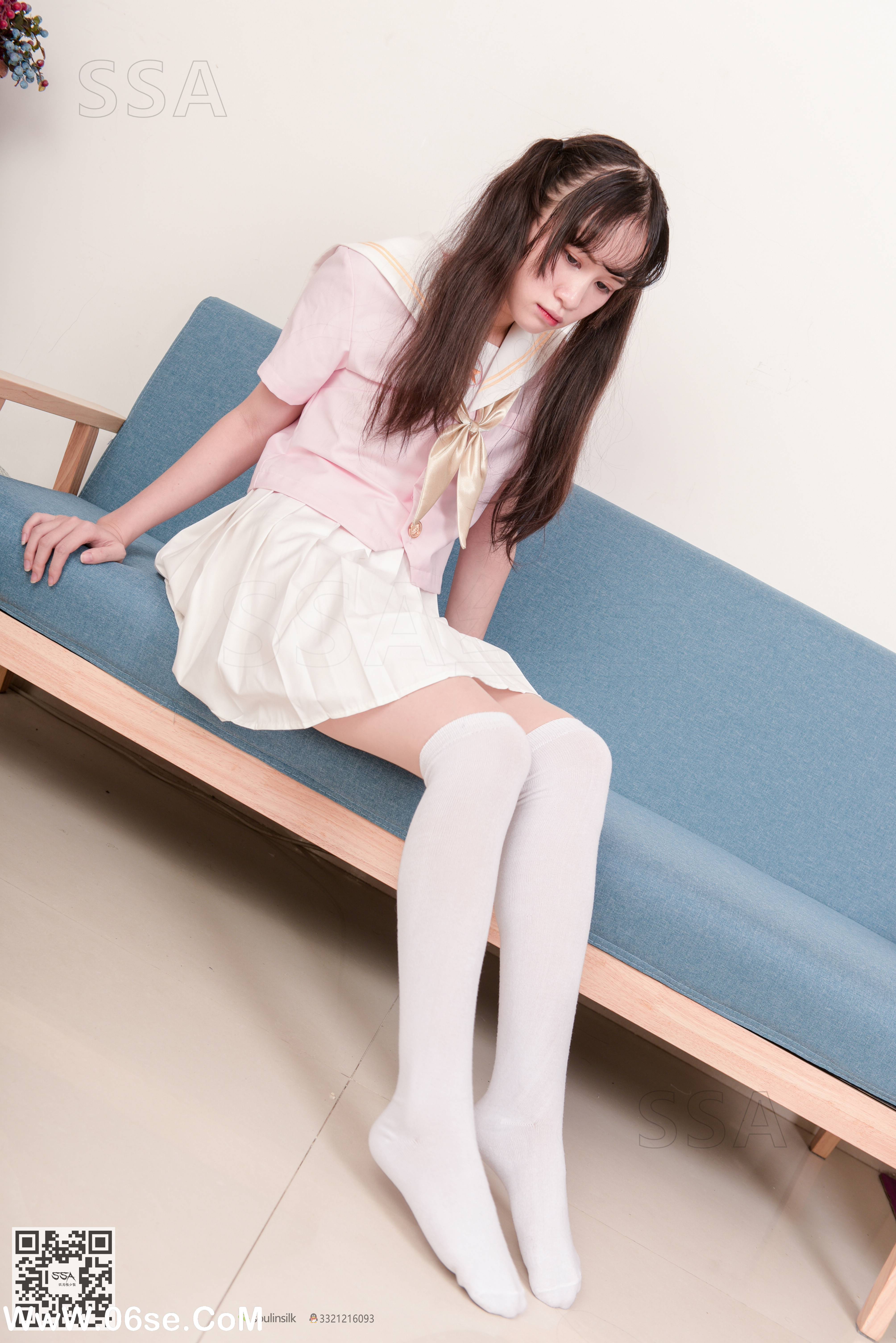 图片[16]-[SSA丝社] NO.144 丹丹 粉色JK制服的穿搭示范[195P2.56G]-六色网