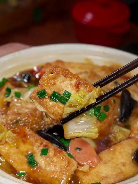 以后豆腐买回家，你就试试这个白菜豆腐煲的做法
