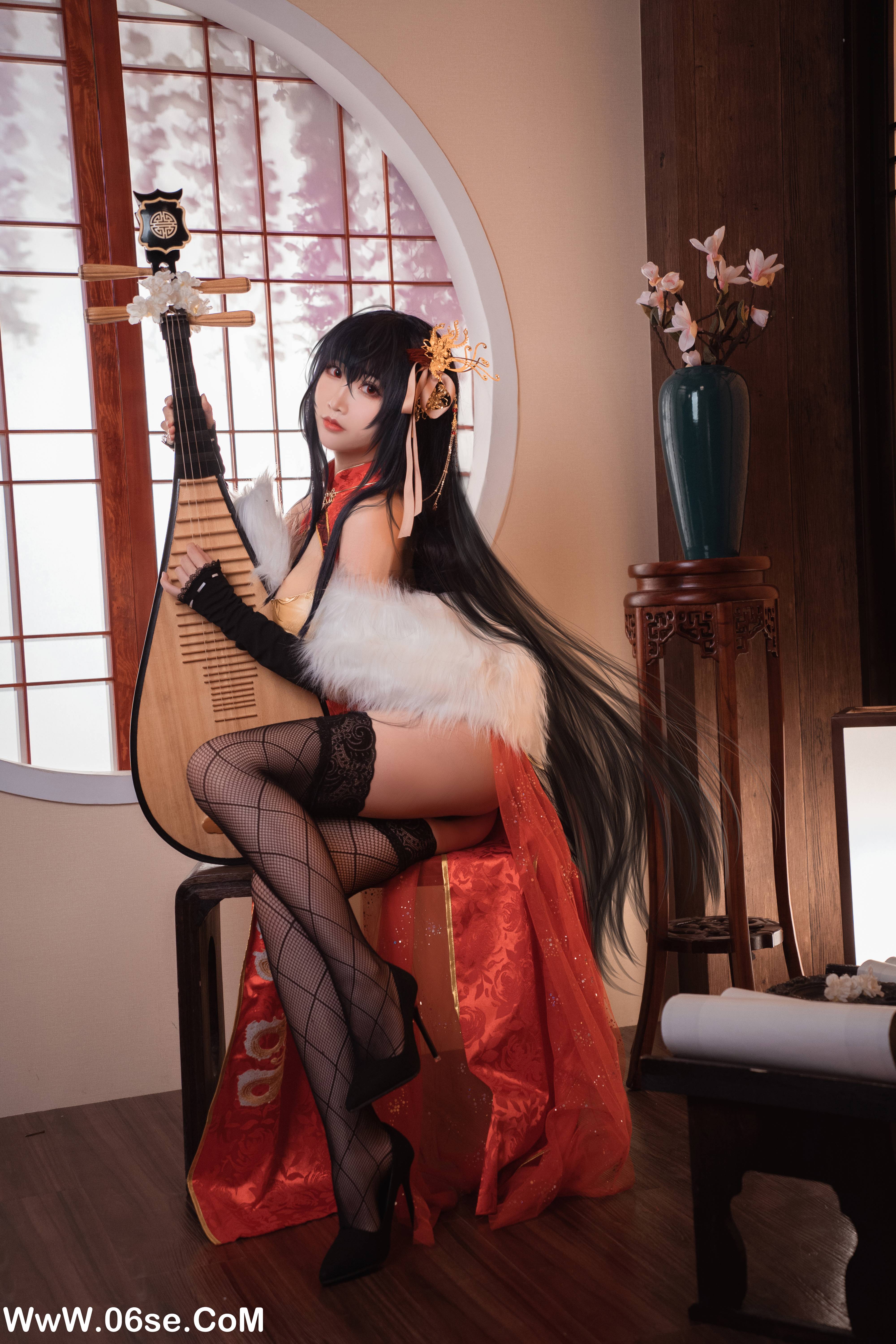 图片[22]-Coser面饼仙儿 NO.029 – 大凤旗袍 [30P383M]-六色网