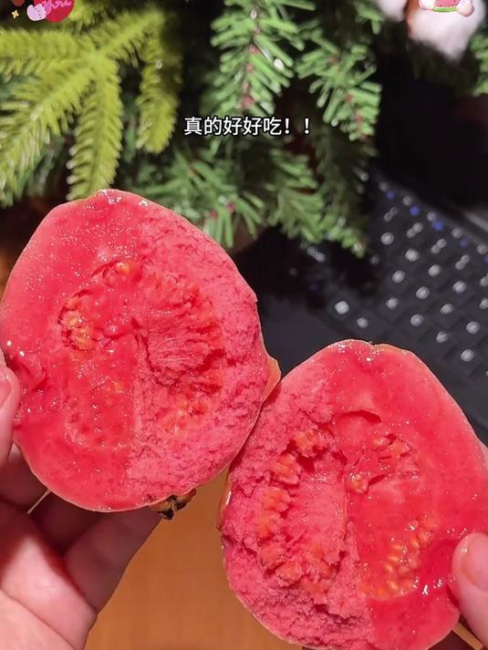 红心冰激凌芭乐!软嫩如冰,咬着满是清甜!