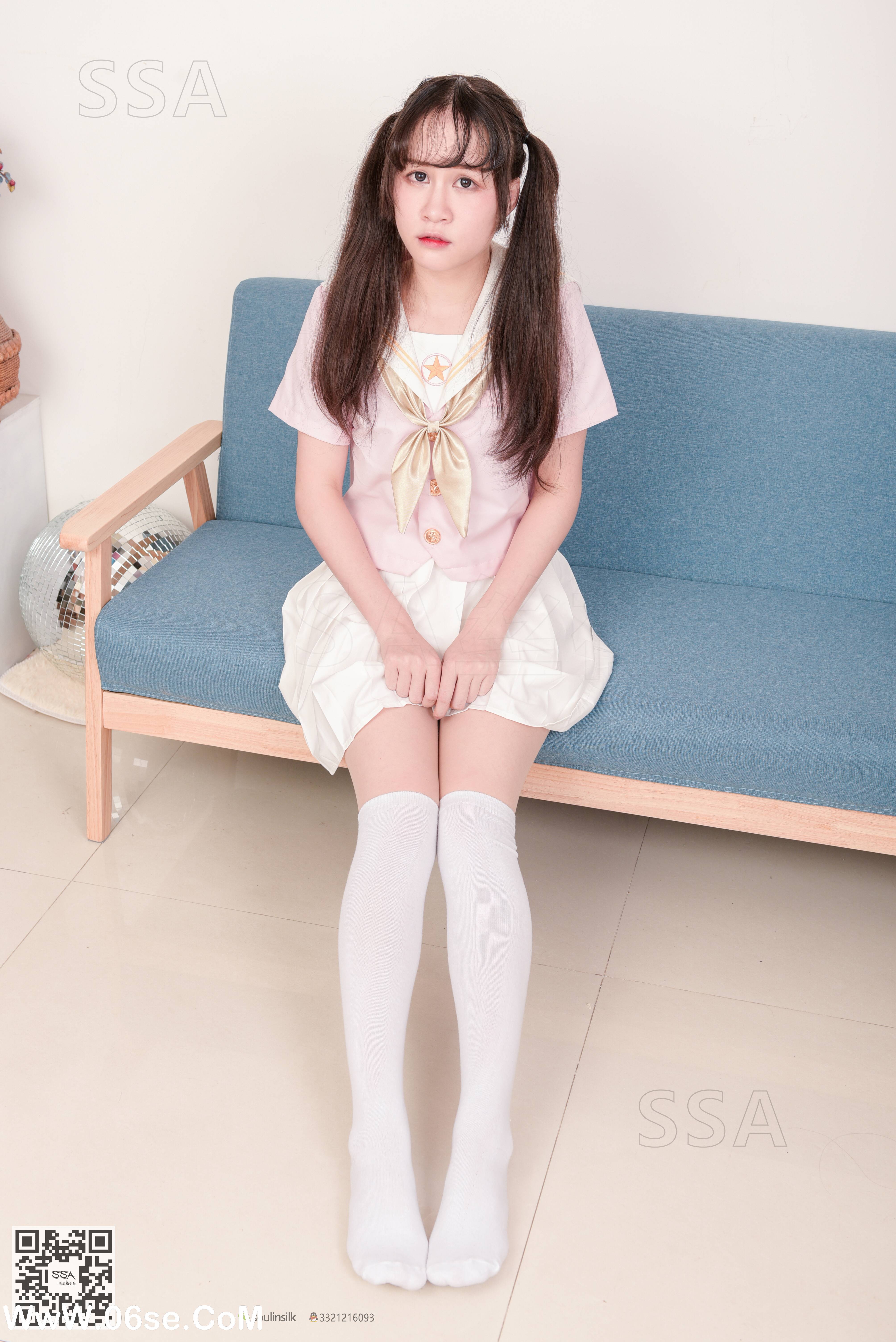 图片[20]-[SSA丝社] NO.144 丹丹 粉色JK制服的穿搭示范[195P2.56G]-六色网