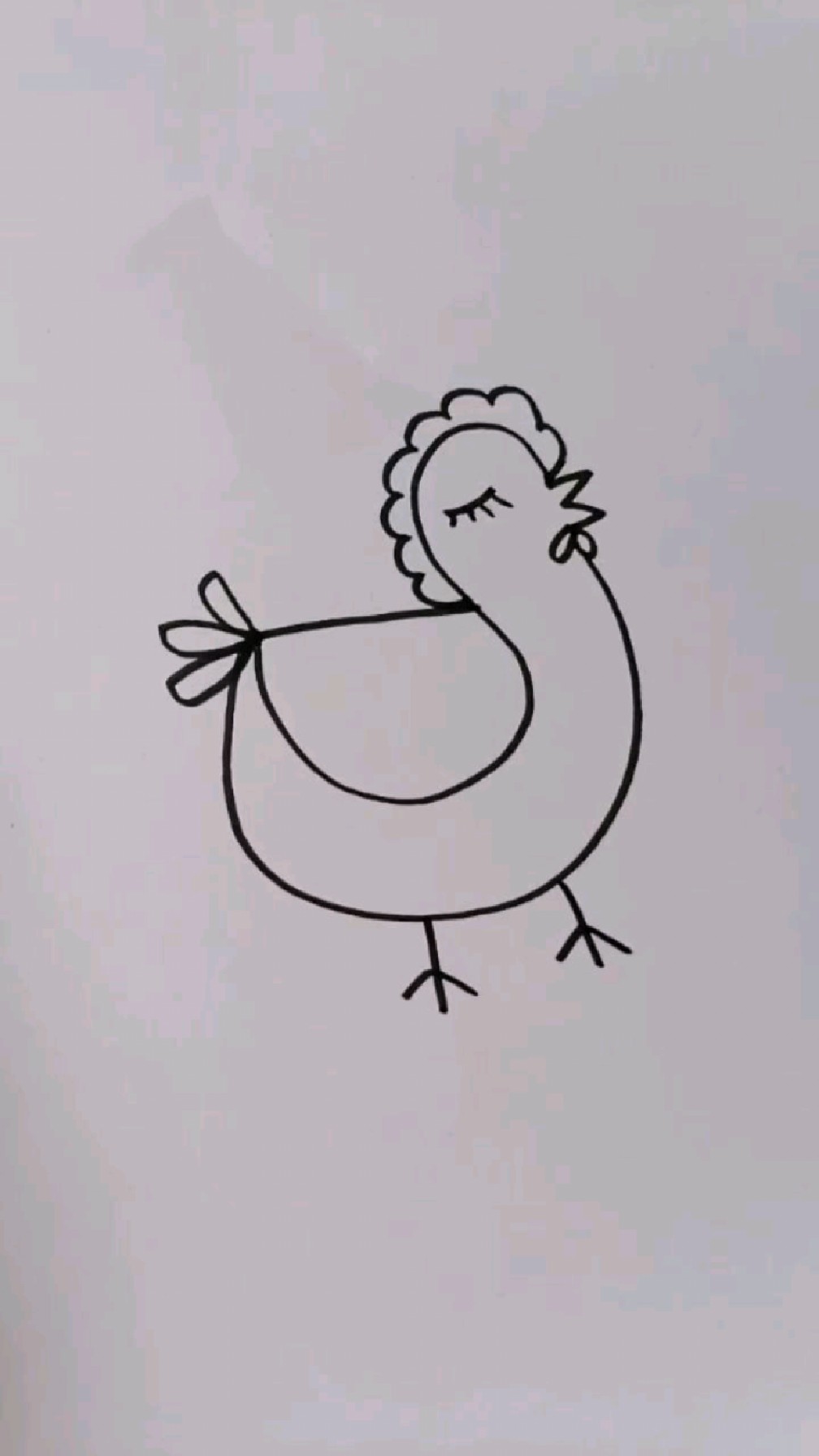字母s画大公鸡