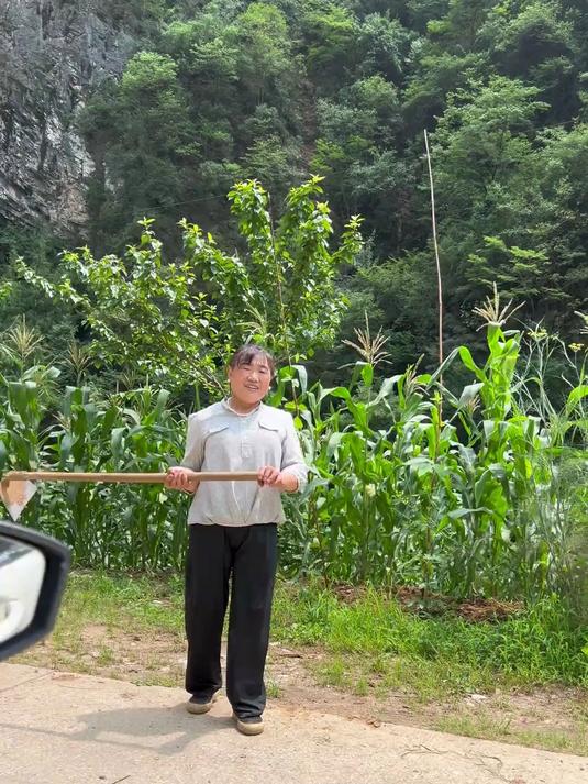 农村收山货遇到热情大方的大姐,送我她自己种的农家菜,我收下大姐的心意,感谢