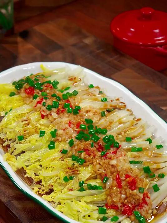 蒜香浓郁的蒸娃娃菜