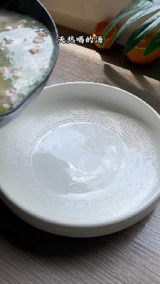毛豆肉末汤的做法