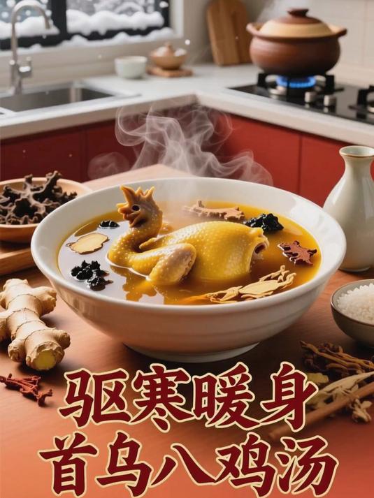 冬季选择首乌八宝鸡汤驱寒长寿