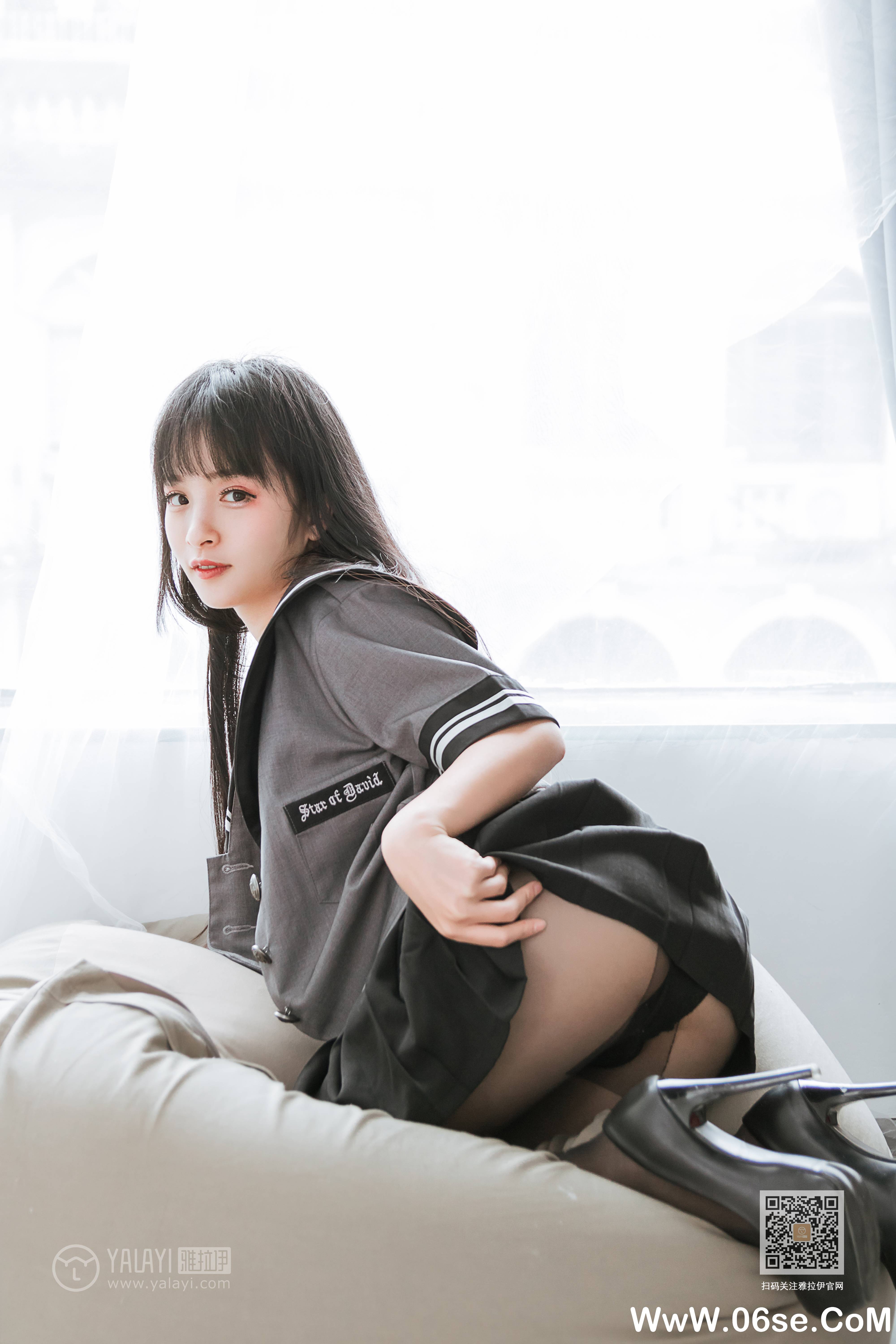 图片[33]-[YALAYI雅拉伊] 2020.04.10 NO.600 艾丽《疯狂的jk学妹》[42P+1P379M]-六色网