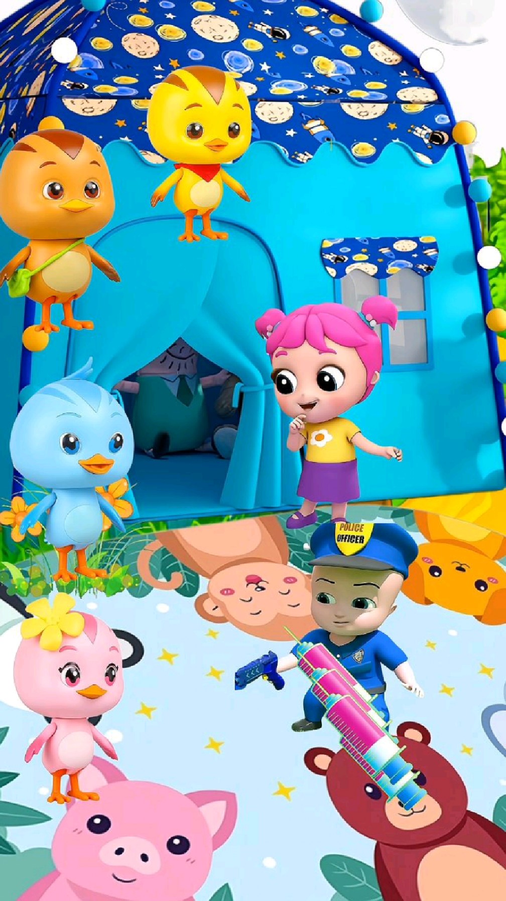 萌鸡小队出来集合了