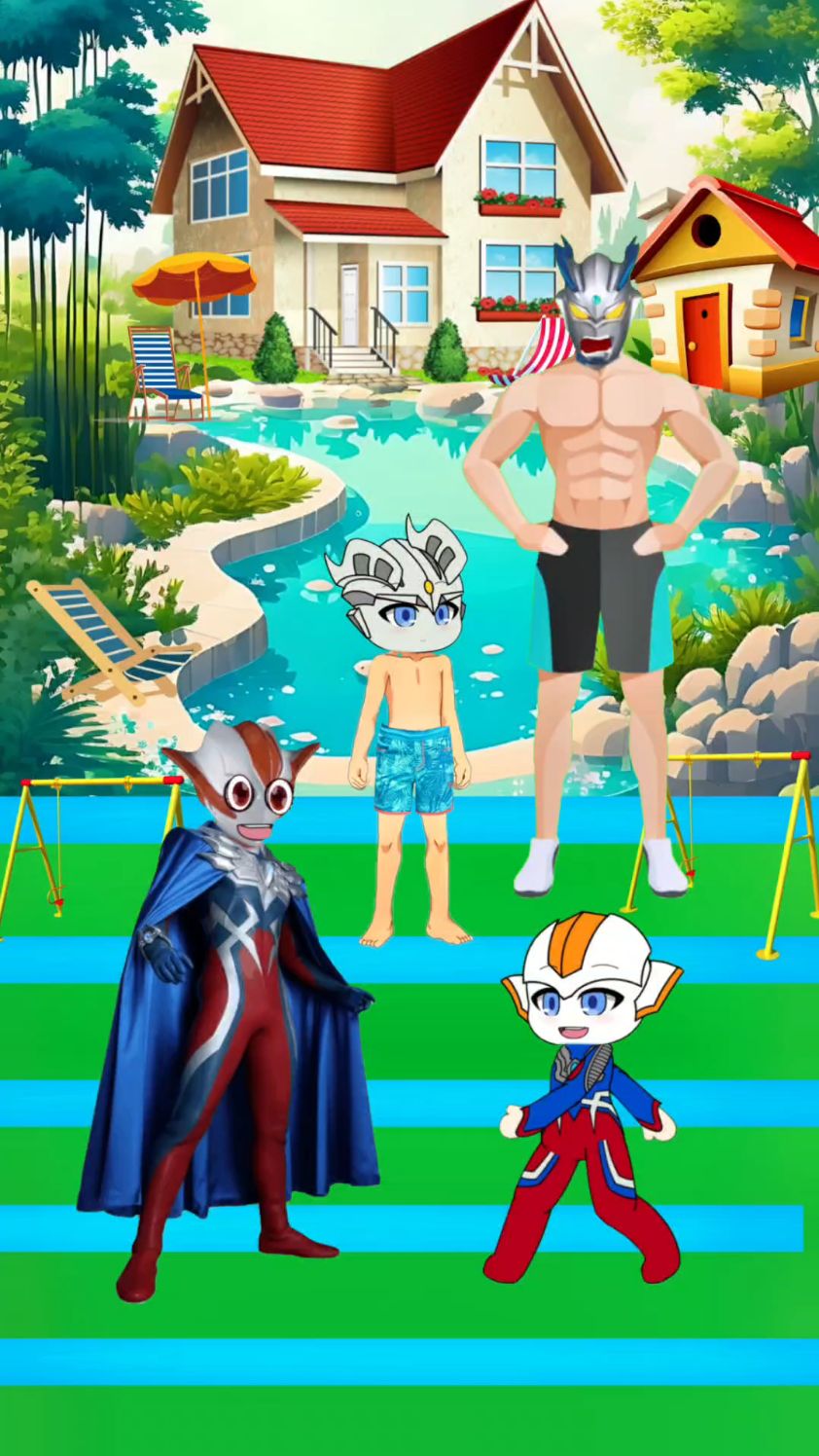 赛罗要收拾穿着格丽乔衣服的怪兽,怪兽给赛罗蓝莓叶黄素软糖来表达歉意