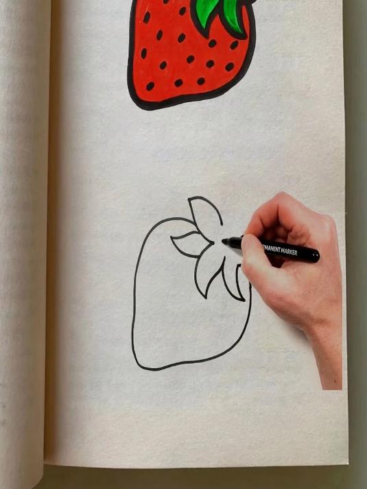 草莓简笔画 画草莓的简单方法