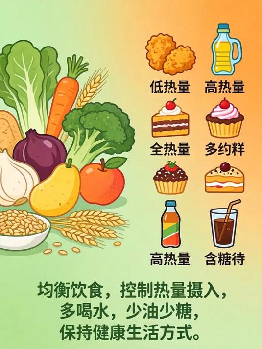 食物热量卡路里一览表，一张图让你避开所有热量陷阱！