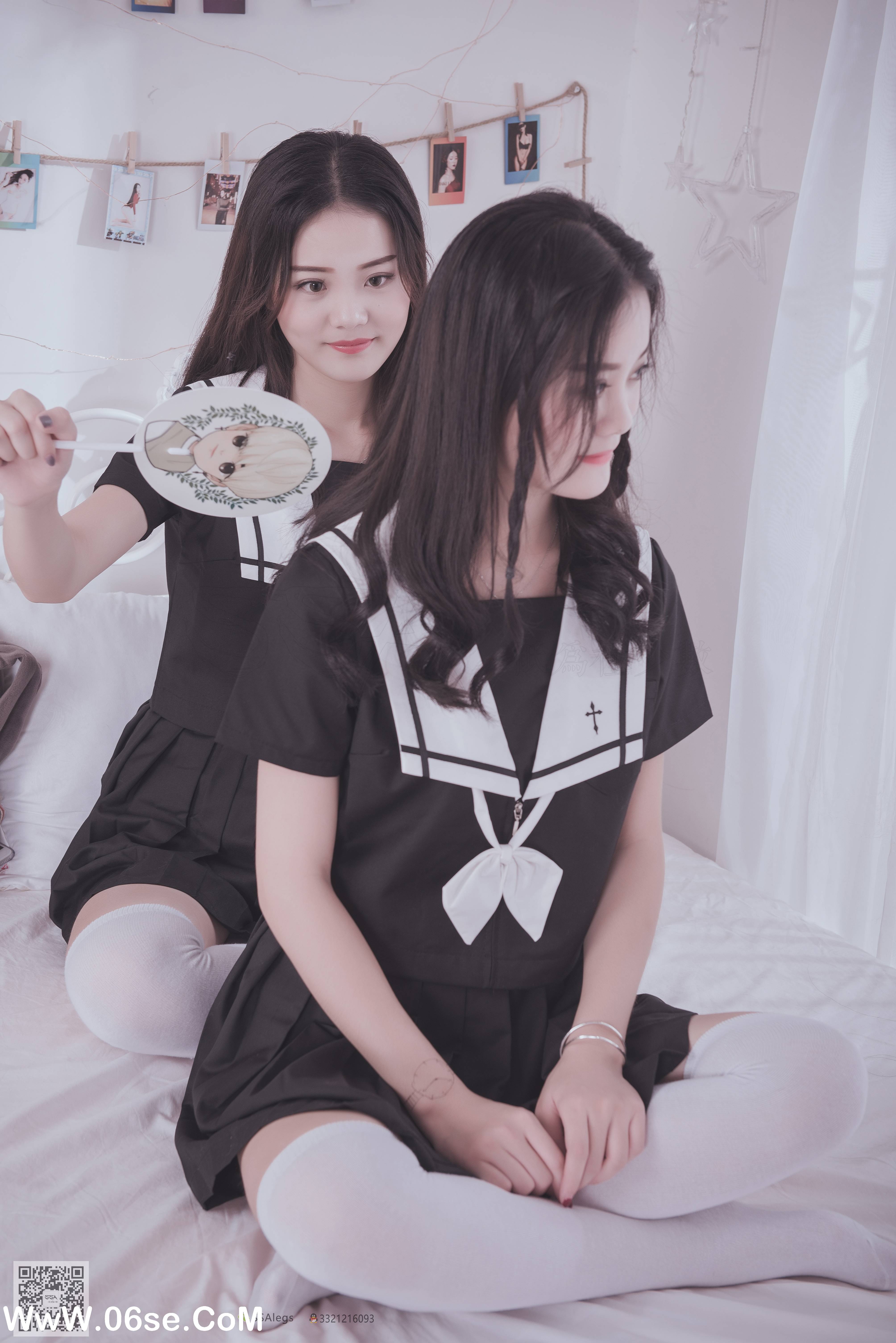 图片[44]-[SSA丝社] NO.028 青青姐妹 姐妹花的JK情[85P928M]-六色网