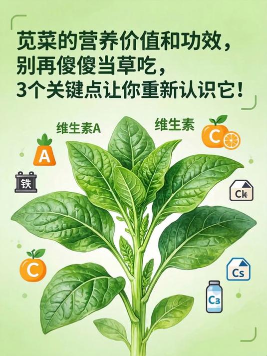 苋菜的营养价值和功效,别再傻傻当草吃,3个关键点让你重新认识它!
