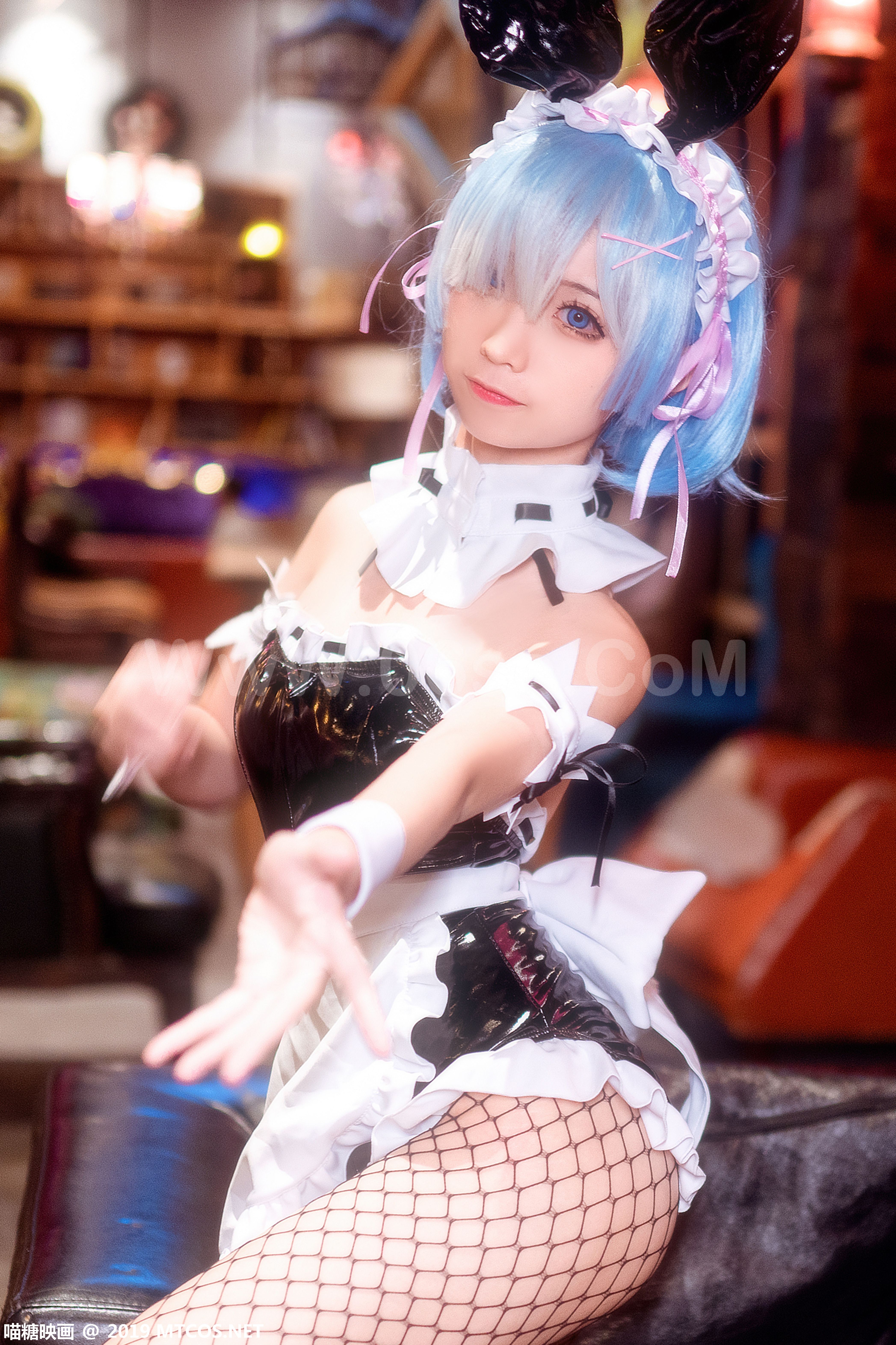 图片[3]-[MTCos] 喵糖映画 SPL.002 蠢沫沫 雷姆兔女郎-六色网
