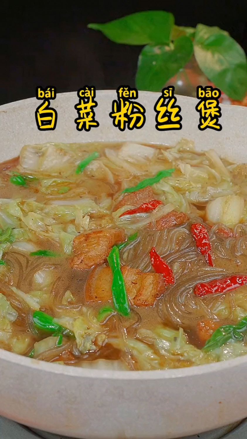 白菜粉丝煲的家常做法