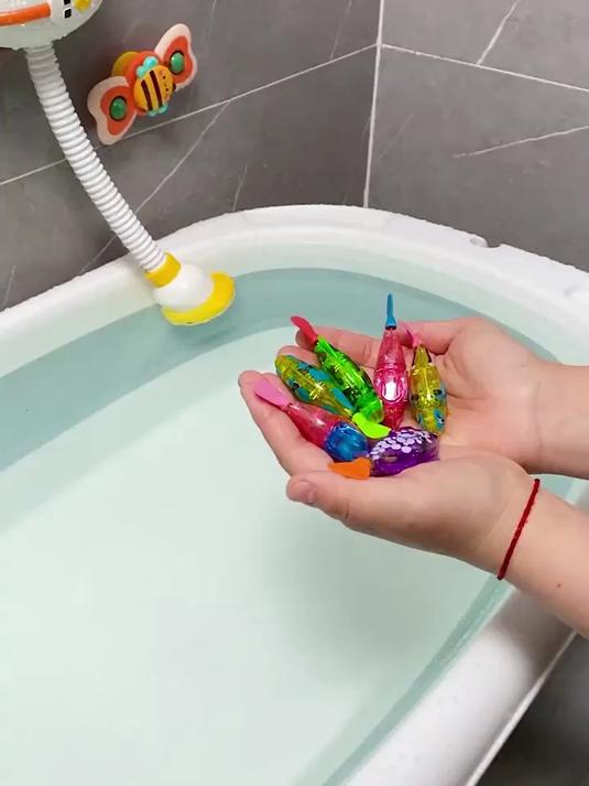 电动鱼戏水超欢乐！仿真感应鱼儿童最爱玩