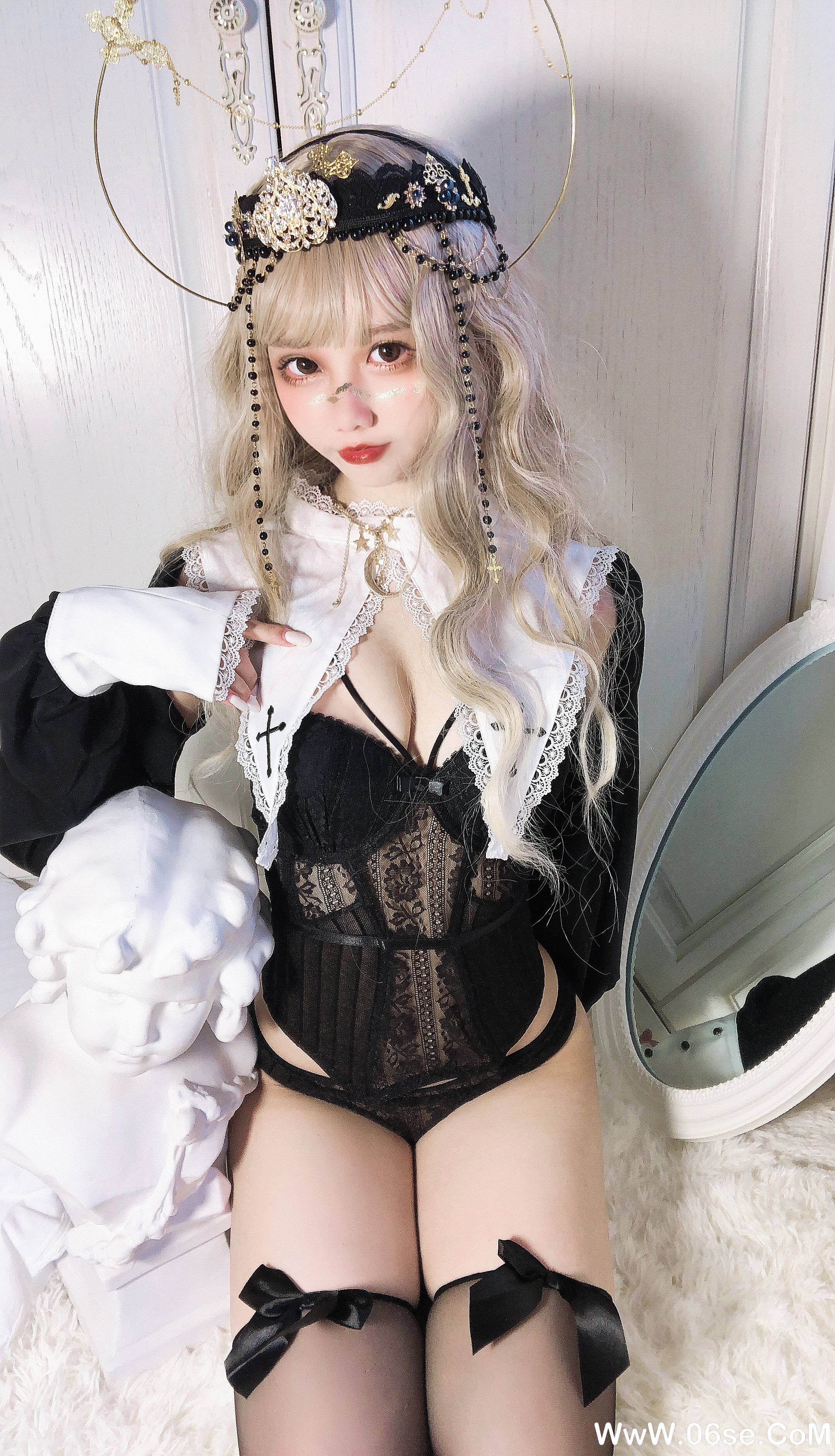 图片[23]-果咩酱 NO.020 – 叛逆修女 [30P207M]-六色网