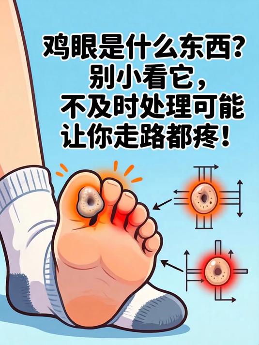 鸡眼是什么东西？别小看它，不及时处理可能让你走路都疼！