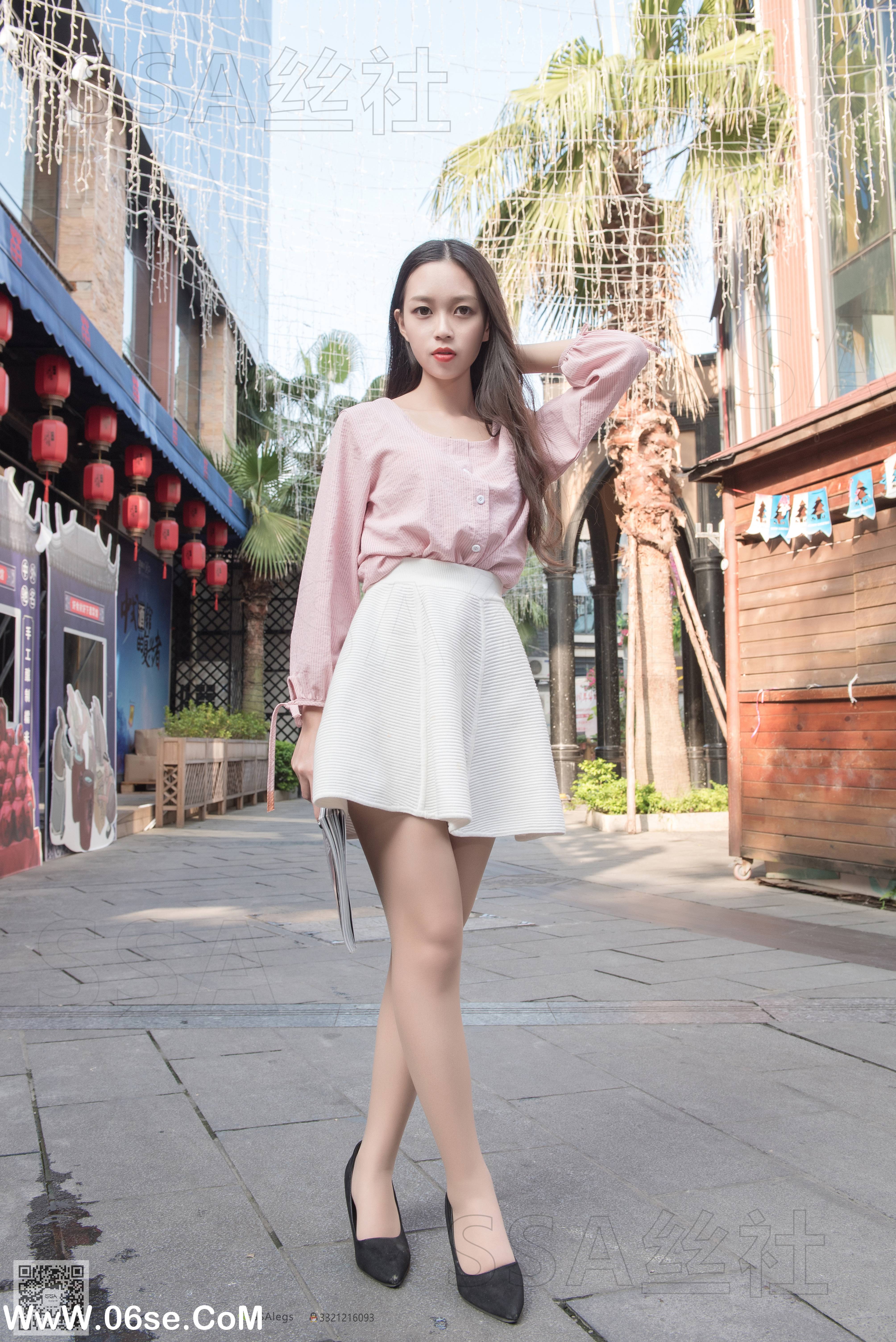 图片[28]-[SSA丝社] NO.052 西西 街拍小白裙[120P2.02G]-六色网