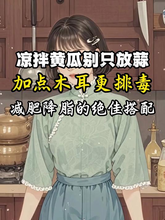 凉拌黄瓜别只放蒜!加一点木耳,排毒又降脂