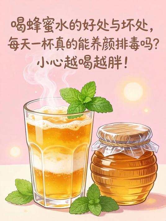 喝蜂蜜水的好处与坏处,每天一杯真的能养颜排毒吗?小心越喝越胖!