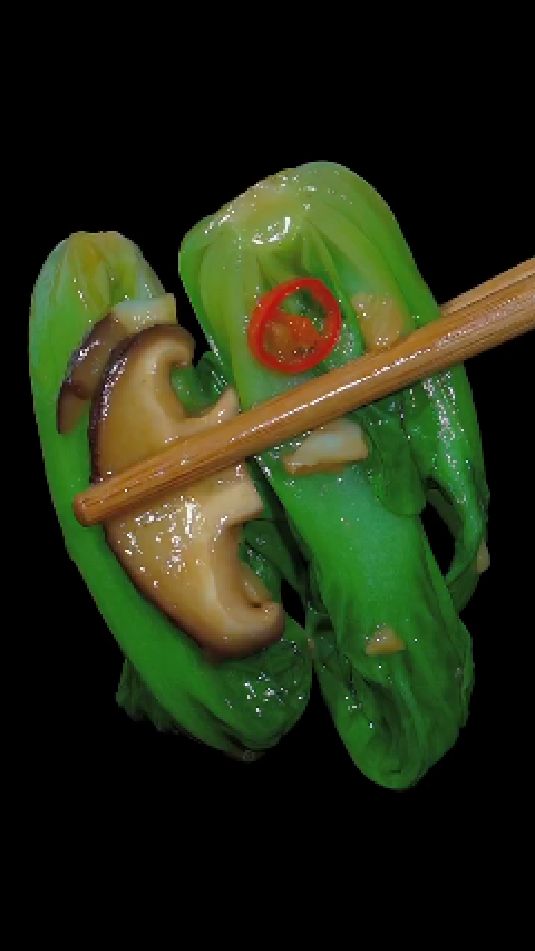 油菜炒香菇的做法