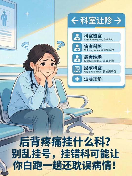 后背疼痛挂什么科?别乱挂号,挂错科可能让你白跑一趟还耽误病情!