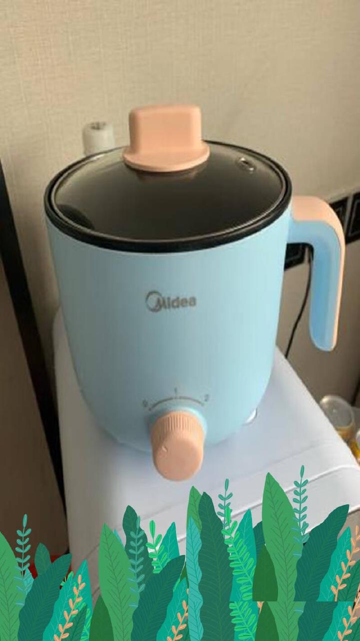 美的 多用途锅电煮锅 多功能小电锅电热杯学生宿舍锅煮面锅