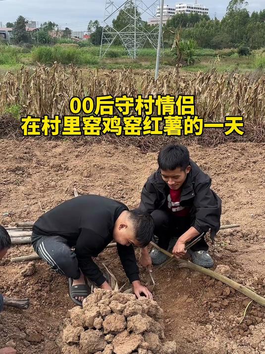 冬天来了，村里的孩子又开始窑鸡窑红薯的土木工程项目啦！