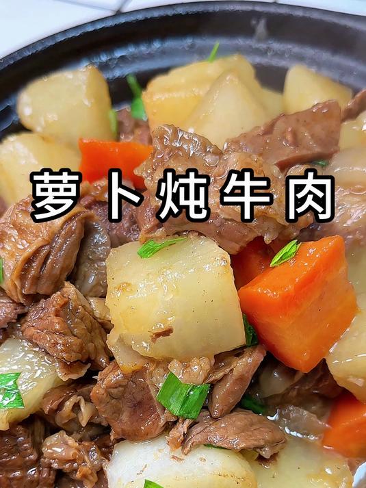 家常版萝卜炖牛腩做法,保姆级教程来了,做法简单软烂又下饭