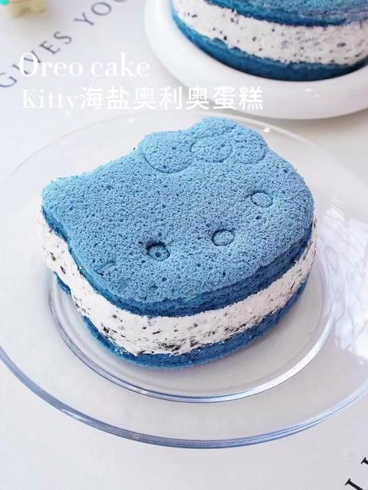 夏日消暑甜品!Kitty海盐奥利奥蛋糕