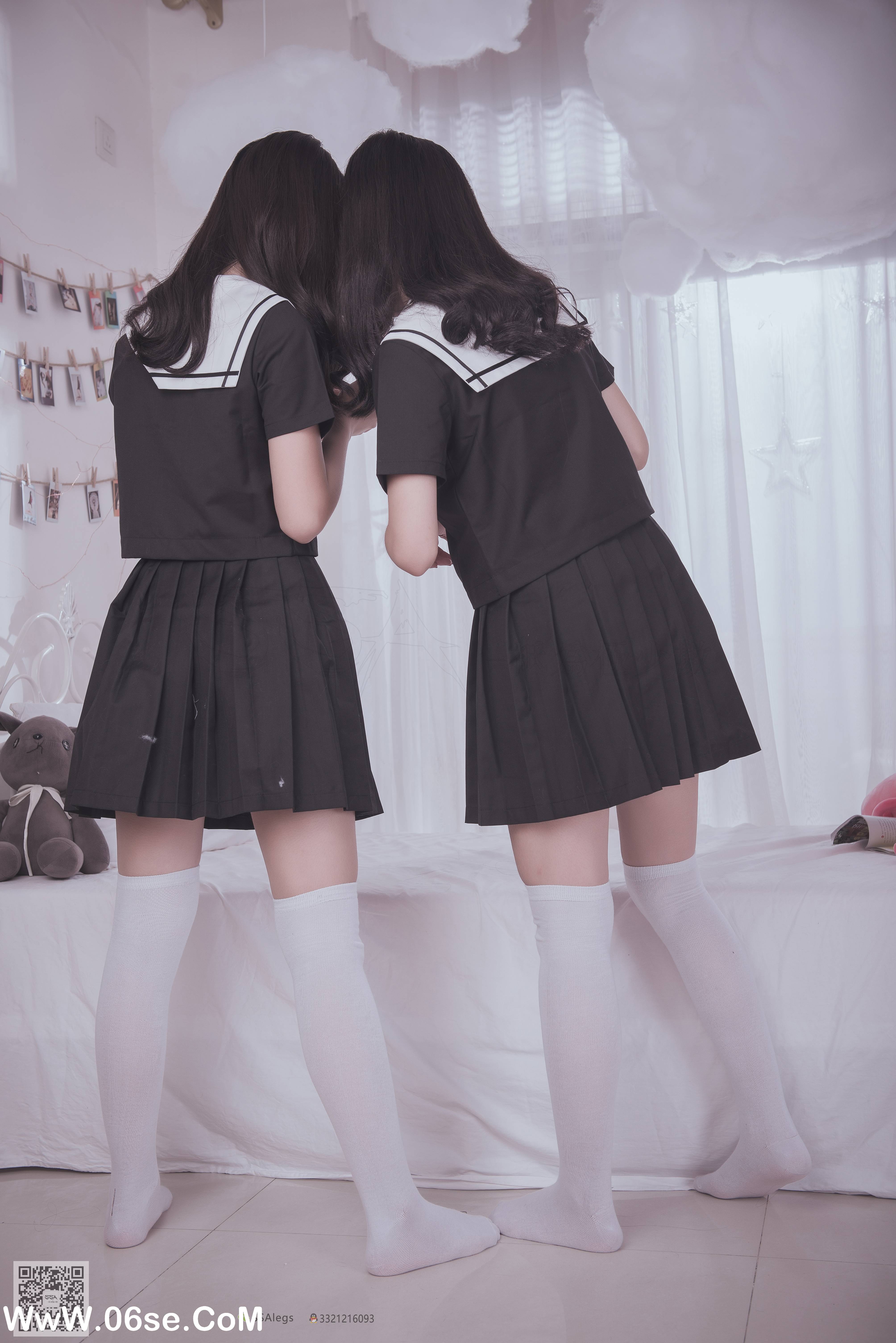 图片[24]-[SSA丝社] NO.028 青青姐妹 姐妹花的JK情[85P928M]-六色网